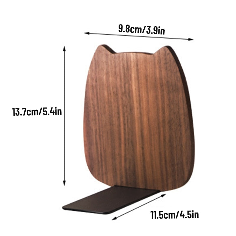 Wooden Cat Bookend