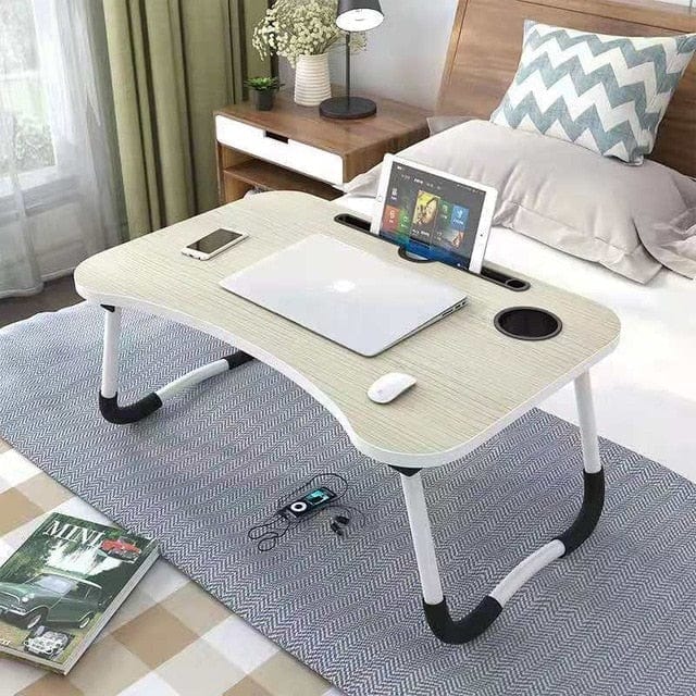 Beige Bed Desk