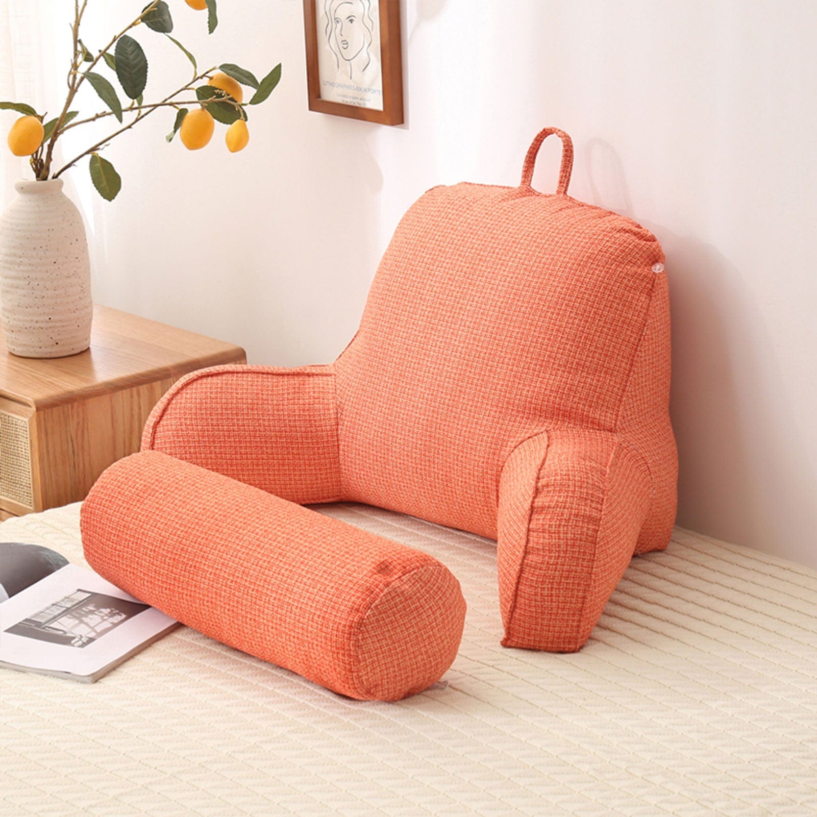 Orange Reading Cushion