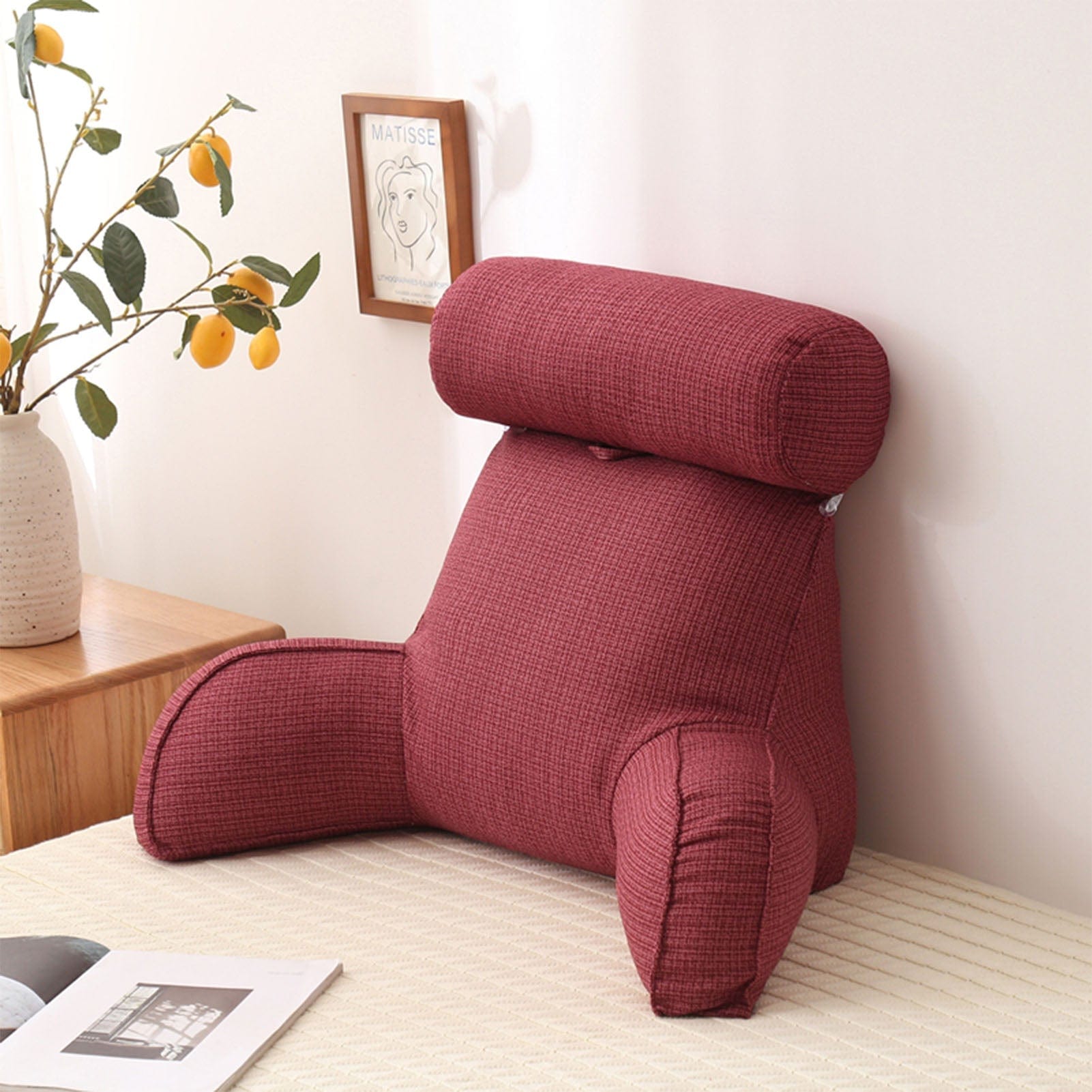Red Reading Cushion
