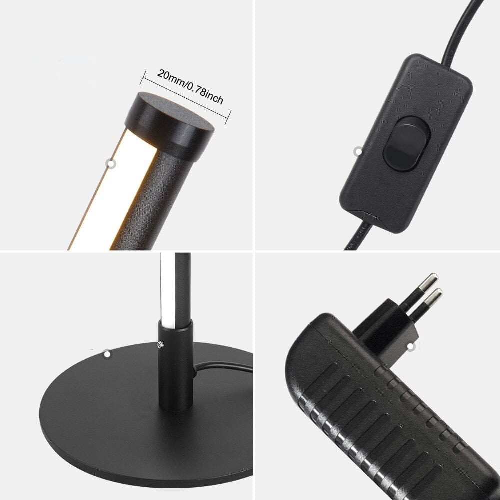Black Led Bedside Lamp