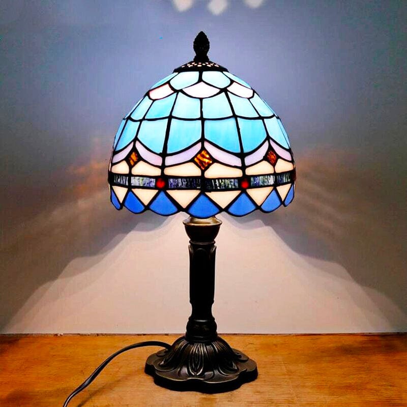 Blue Tiffany Bedside Lamp