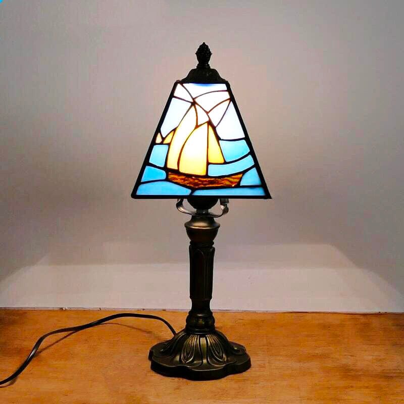 Blue Tiffany Bedside Lamp