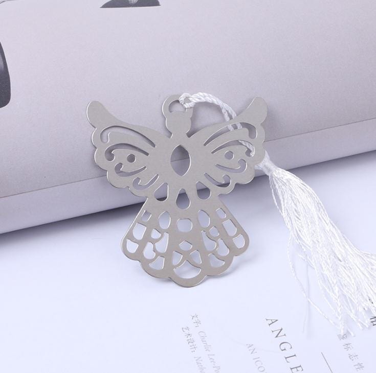 Silver Metal Guardian Angel Bookmark
