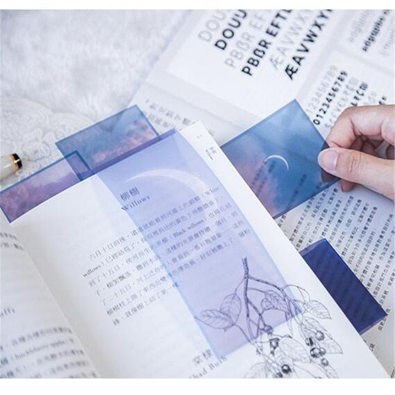 Transparent Blue Cloud Bookmark
