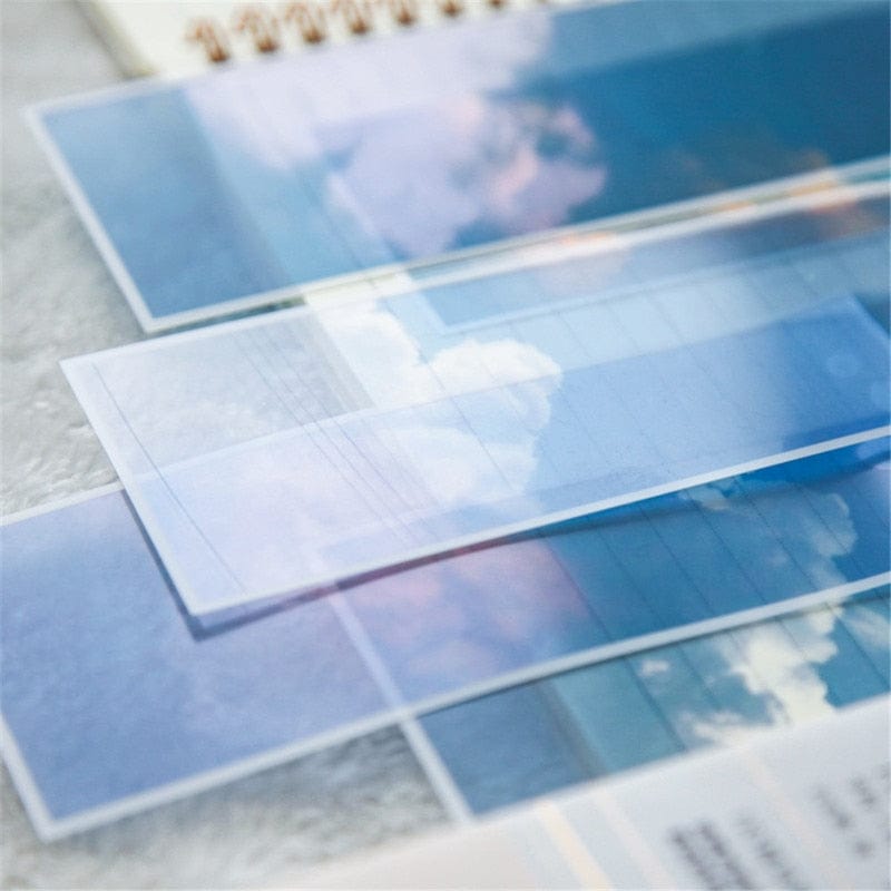 Transparent Blue Cloud Bookmark