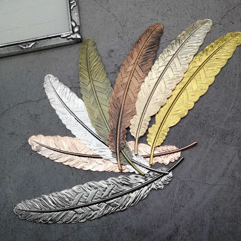 Metal Feather Bookmark