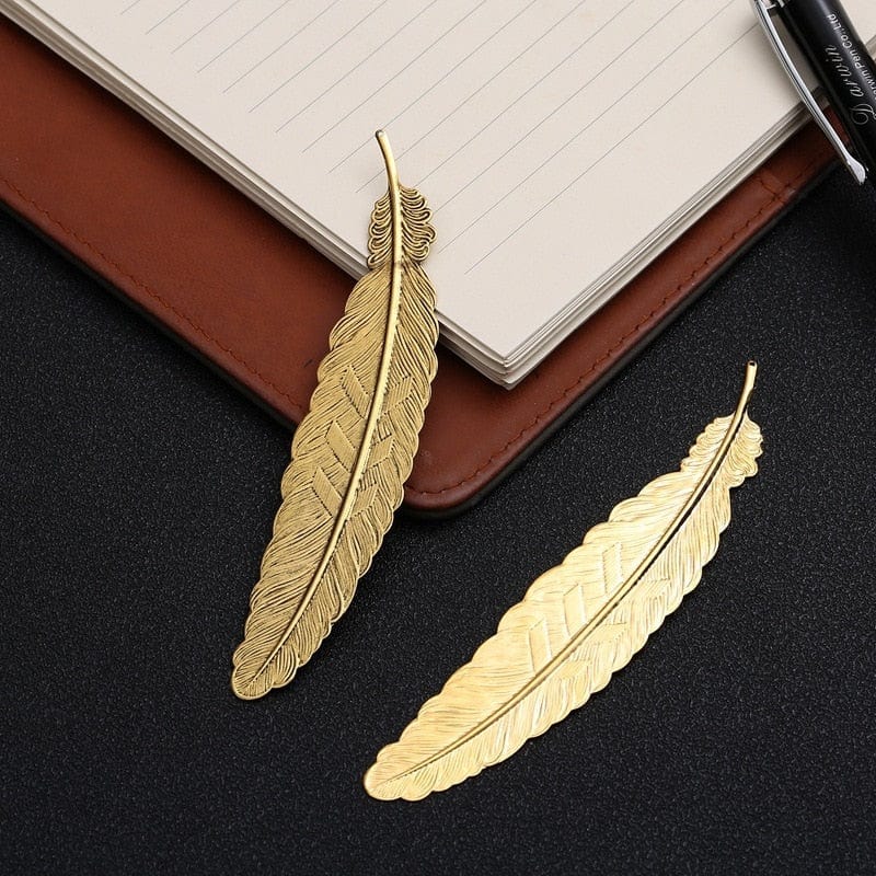 Metal Feather Bookmark