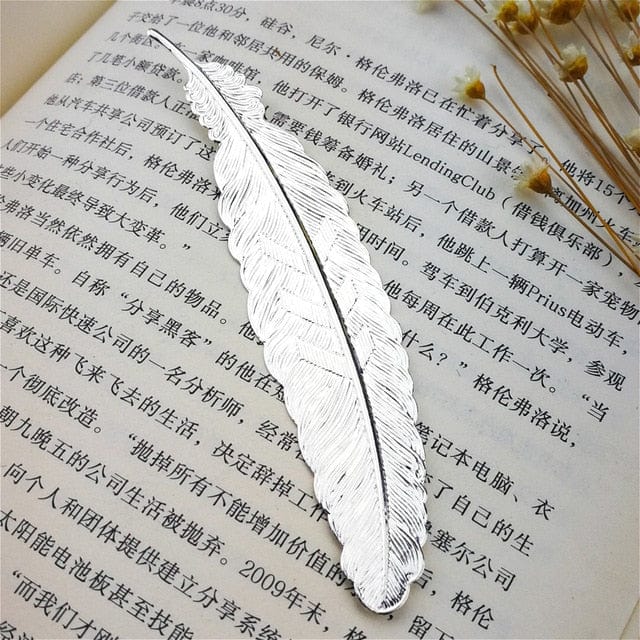 Metal Feather Bookmark
