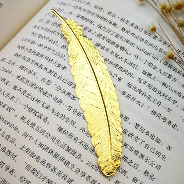 Metal Feather Bookmark