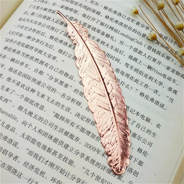 Metal Feather Bookmark