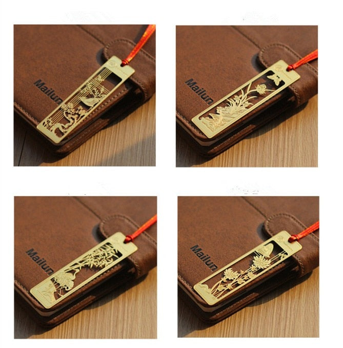 Set of 4 Gold Bookmarks