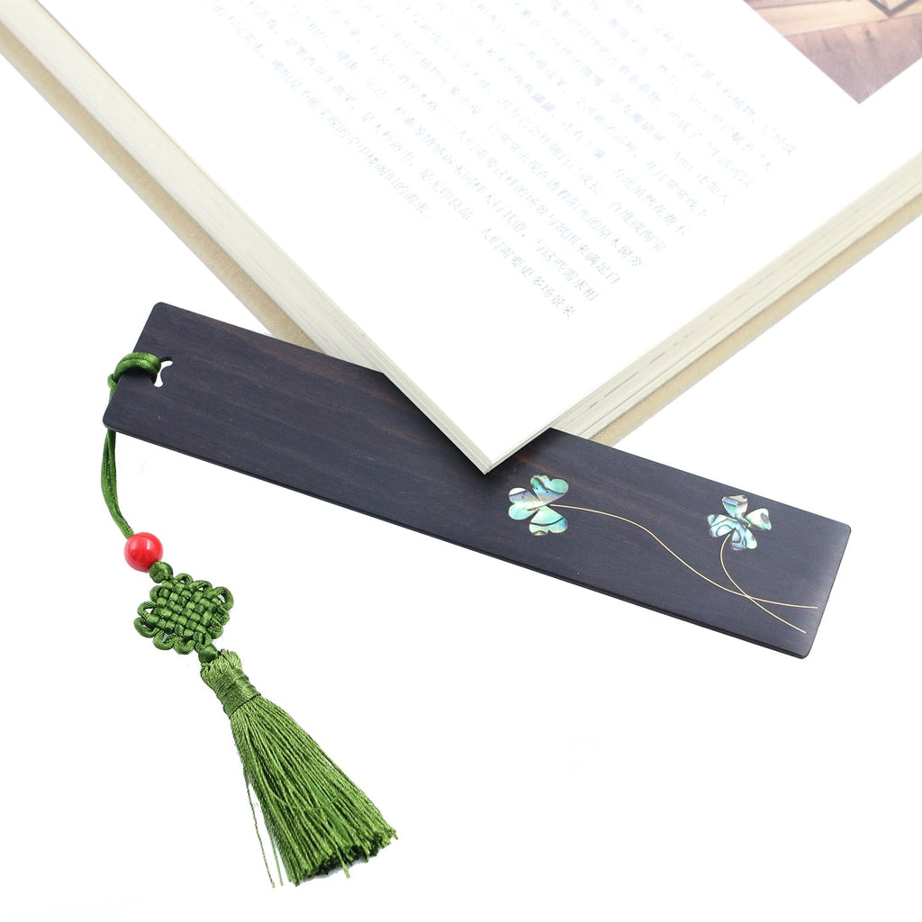 Wooden Clover Bookmark