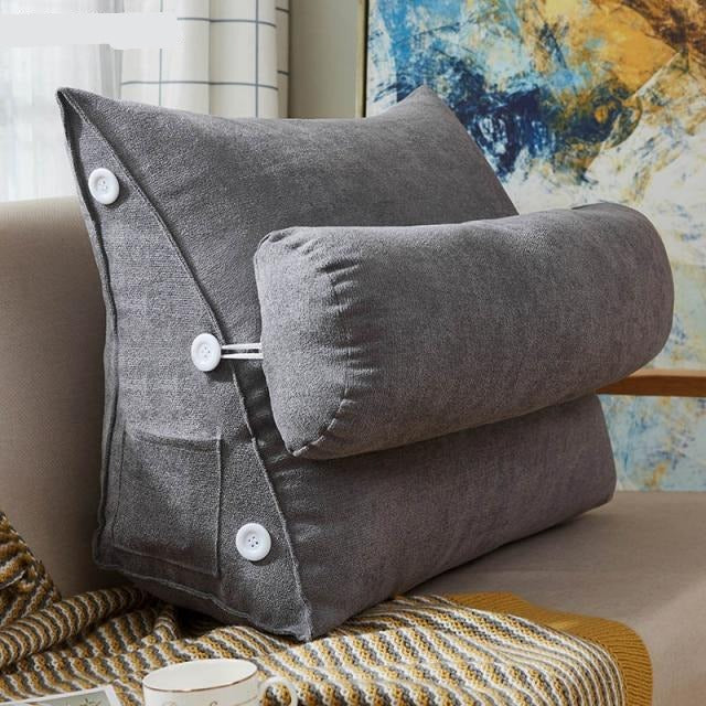 Grey Triangular Pillow