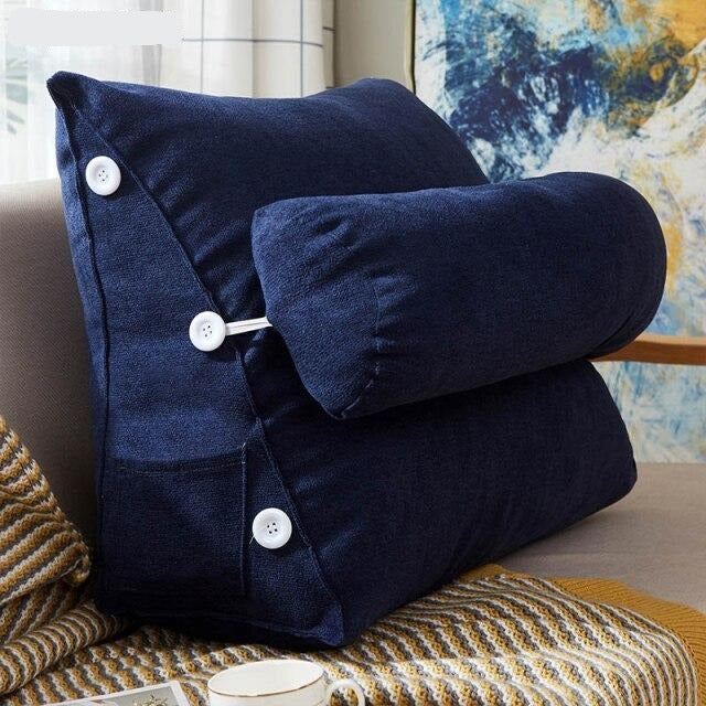 Navy Blue Triangular Pillow