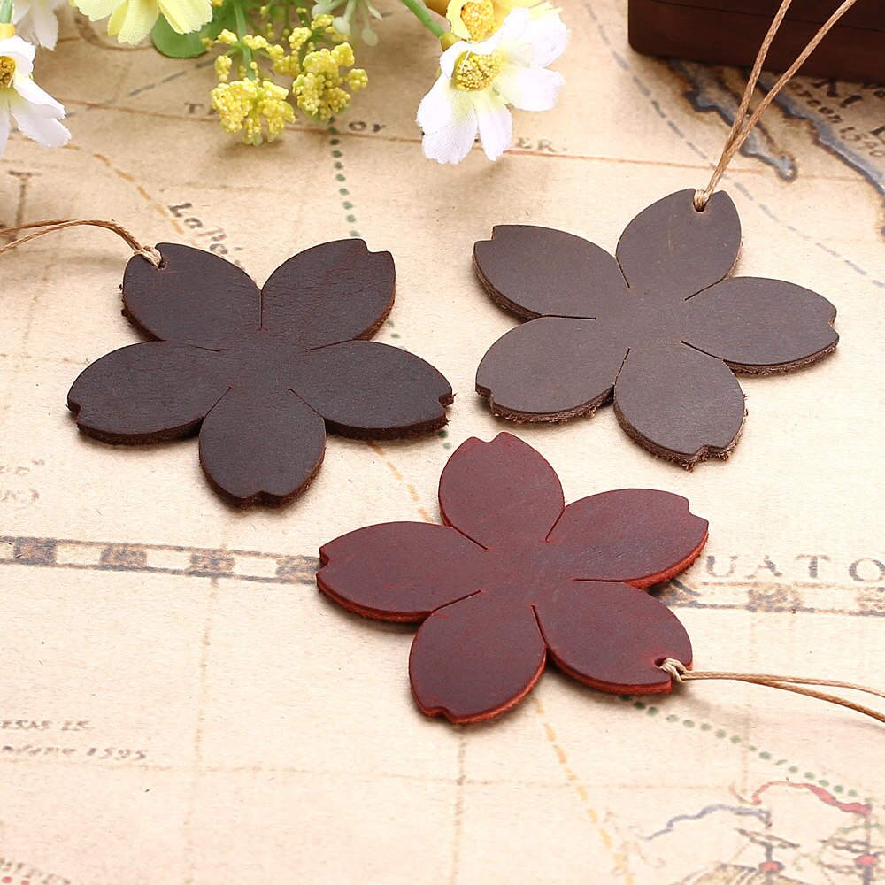 Leather Flower Bookmark