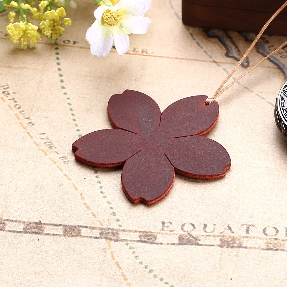 Leather Flower Bookmark