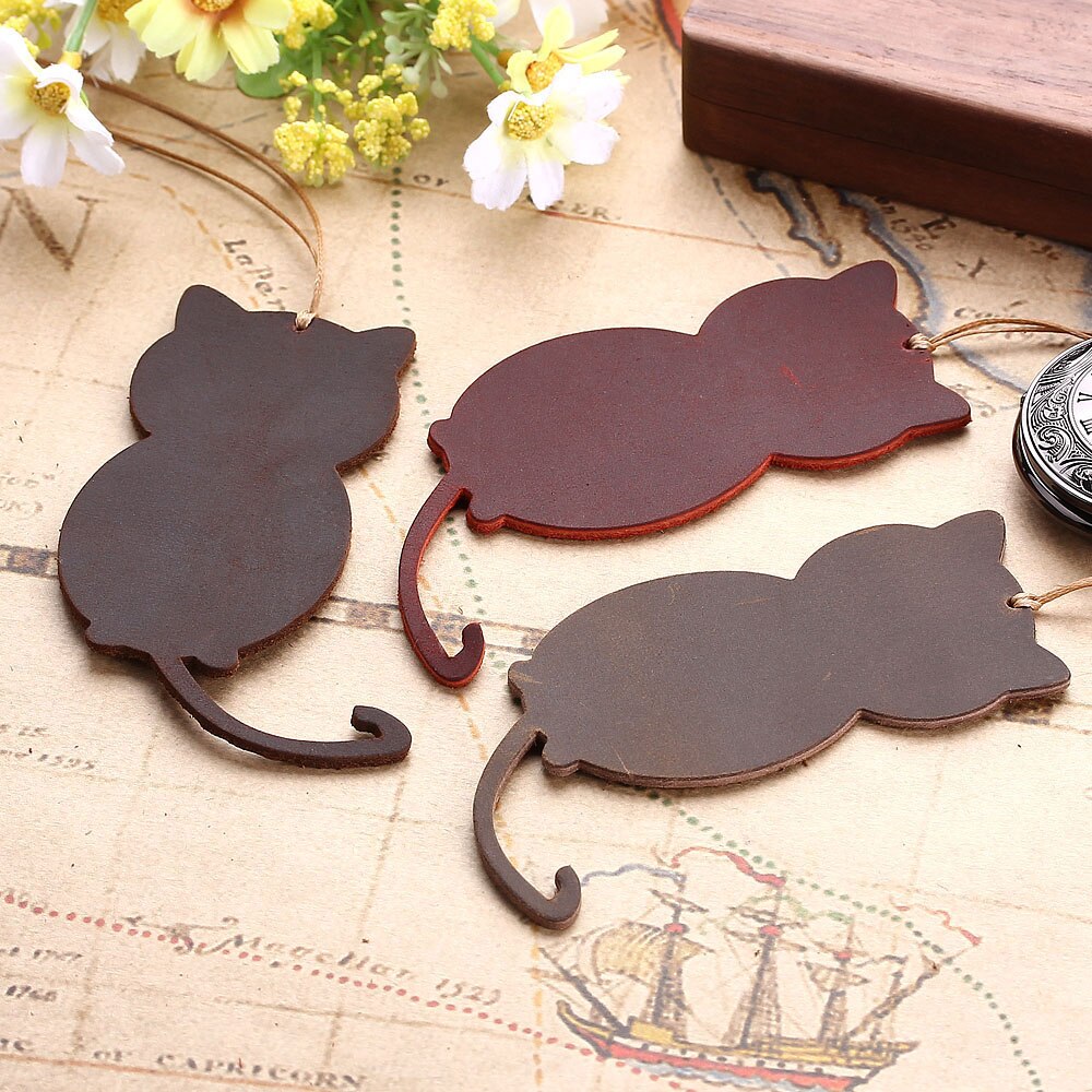 Leather Cat Bookmark