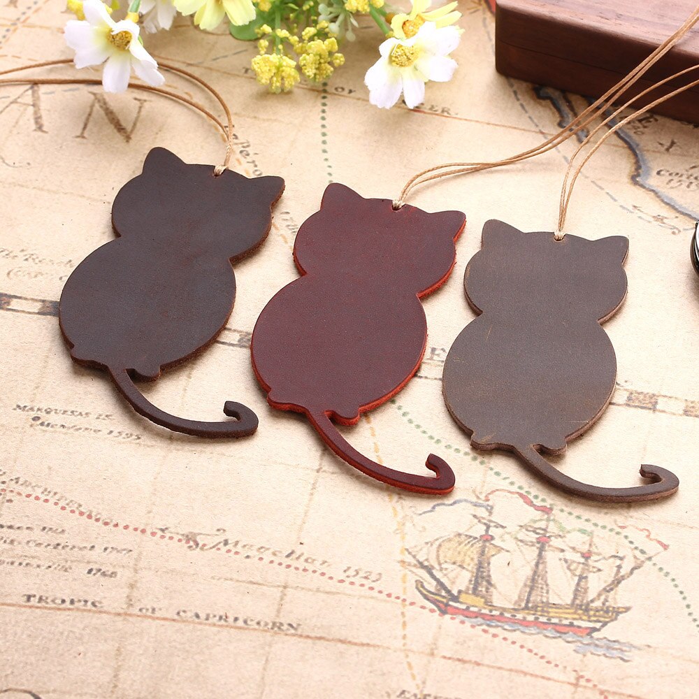 Leather Cat Bookmark