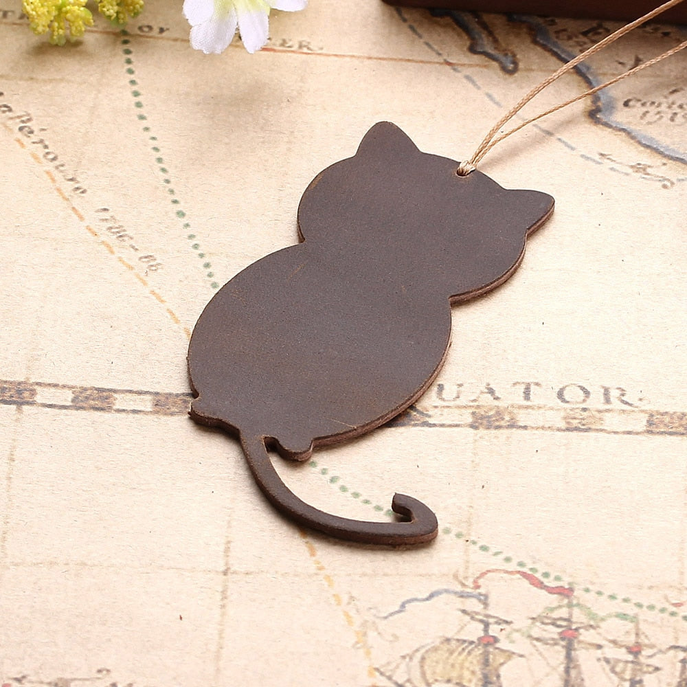 Leather Cat Bookmark